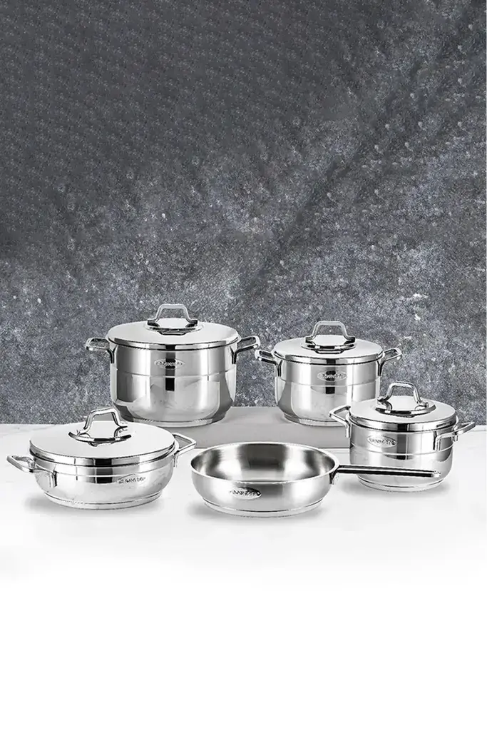 Bonera Sienna set šerpi i tave od inoxa, 9 dijelova