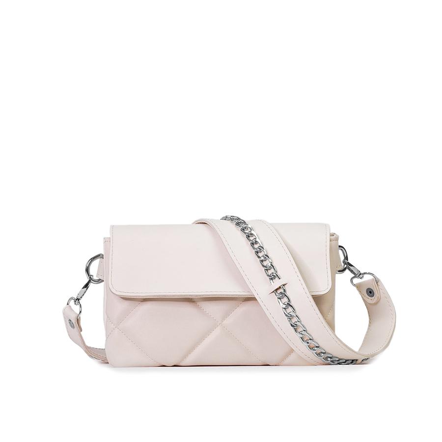 Lovely Bag Xenia Baby - Svijetlo Bež Torba, Srebreni Metal