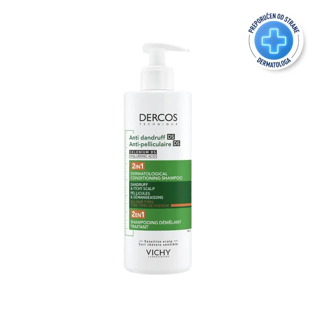 Vichy Dercos 2 u 1 šampon i regenerator protiv peruti, 390ml