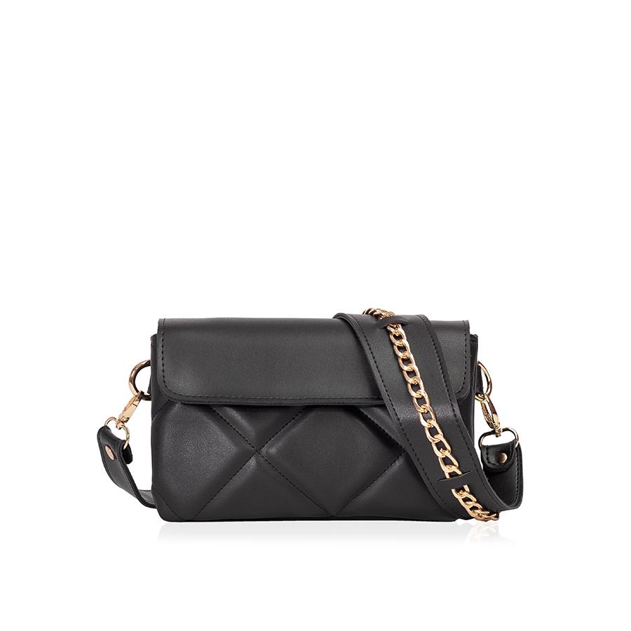 Lovely Bag Xenia Baby - Crna Torba, Zlatni Metal