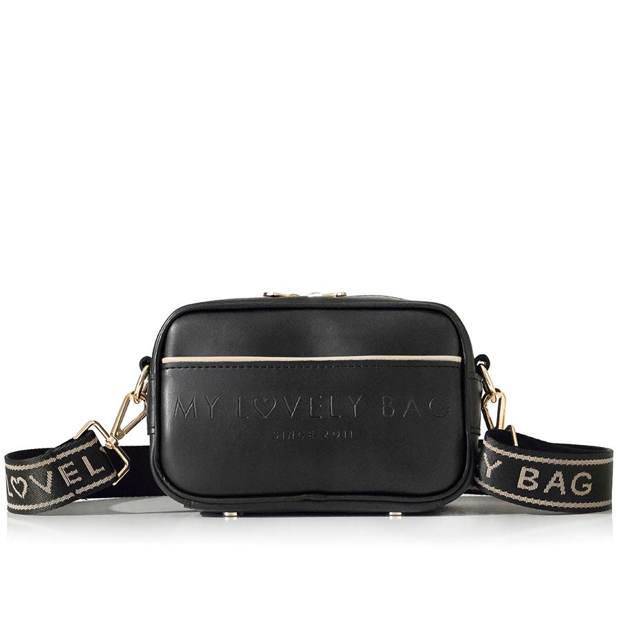 Lovely Bag Selena - Crno/Bež Torba, Zlatni Metal