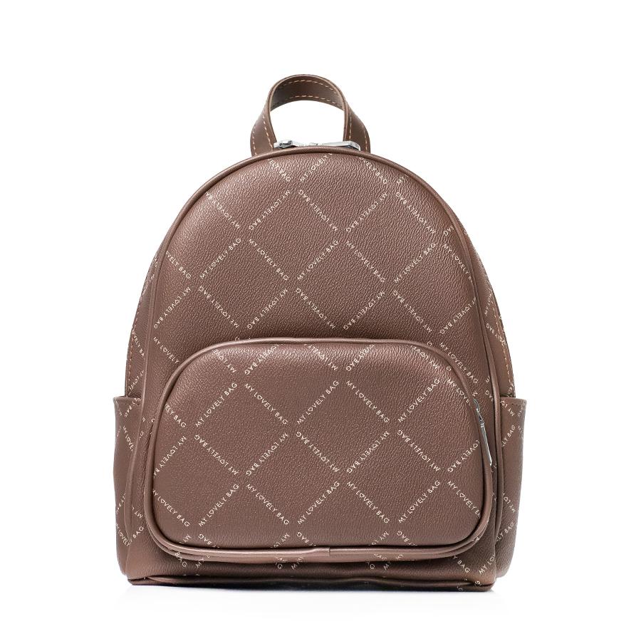 Lovely Bag Vanna - Smeđi Ruksak, Srebreni Metal