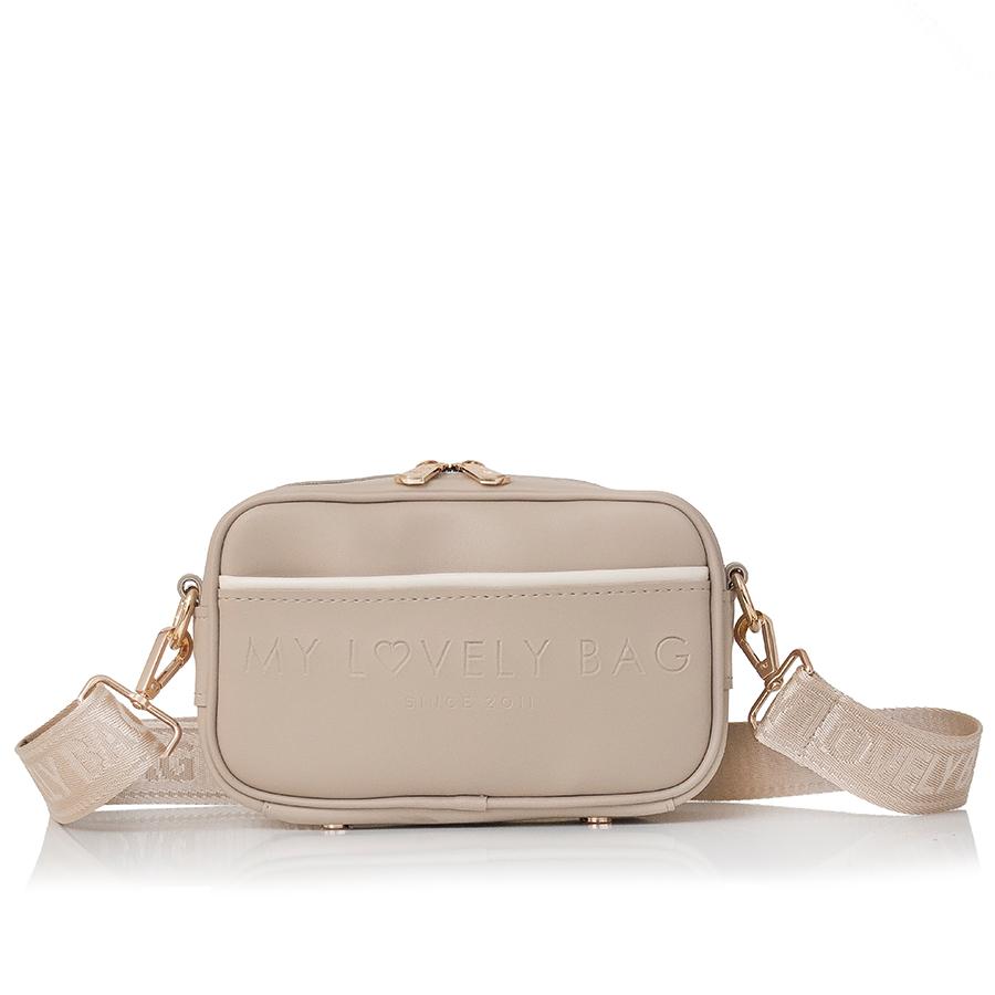 Lovely Bag Selena - Tamno Bež Torba, Zlatni Metal