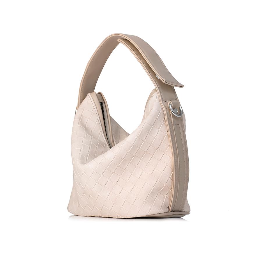 LOVELY BAG Sierra - Bež Torba, Srebreni Metal