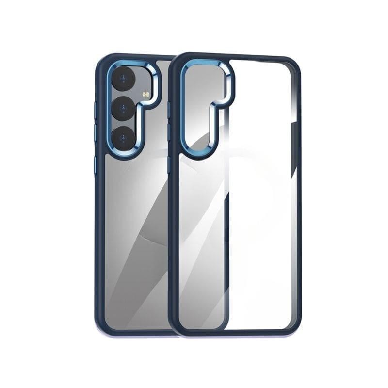 Maska za mobitel Magnetic za Samsung S24, 360°, Staklena, Plava