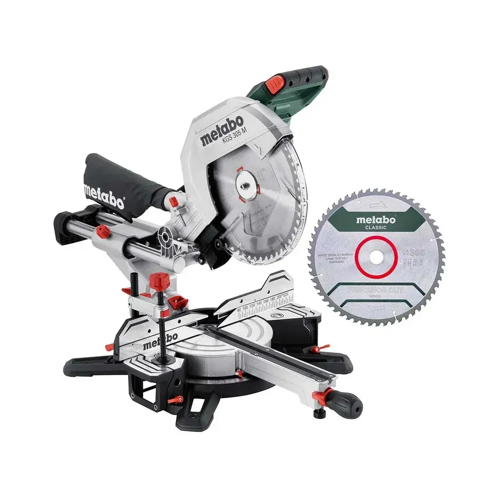 Metabo Preklopna Potezna Pila KGS 305 M, Sa Dva Lista, Siva