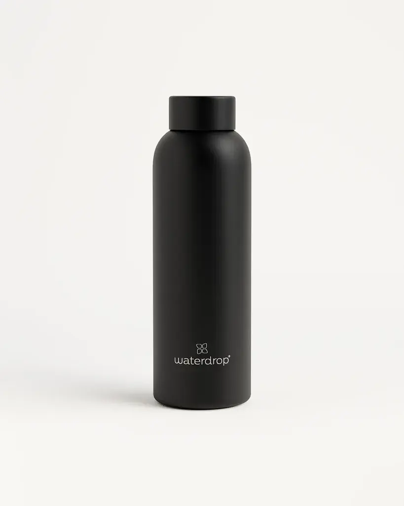 Waterdrop Čelik boca, 600ml, Crna