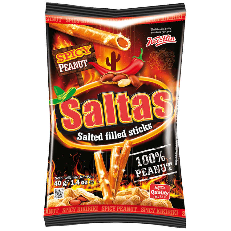 Saltas Štapići, Kikiriki Spicy, 40 g
