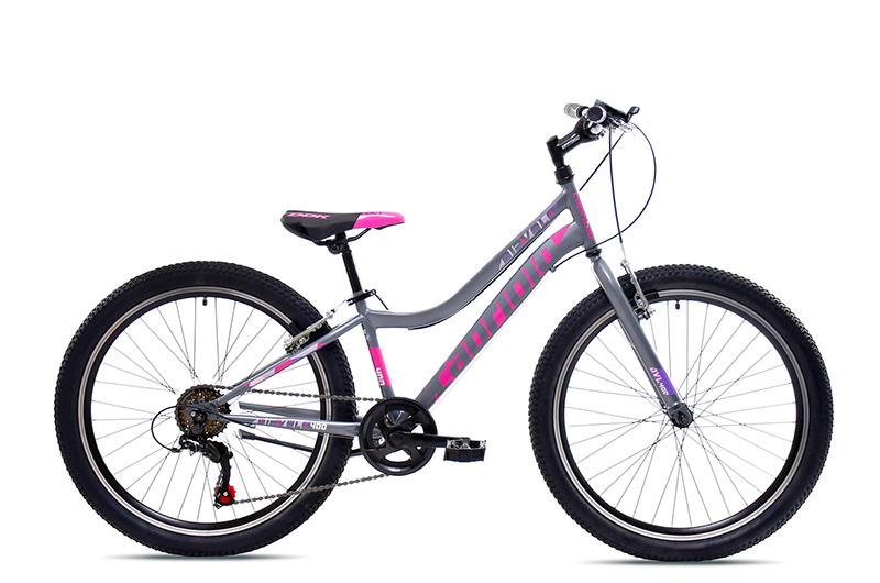 Capriolo Bicikl za djevojčice 24"/13" Diavolo 400, Sivo-Roza
