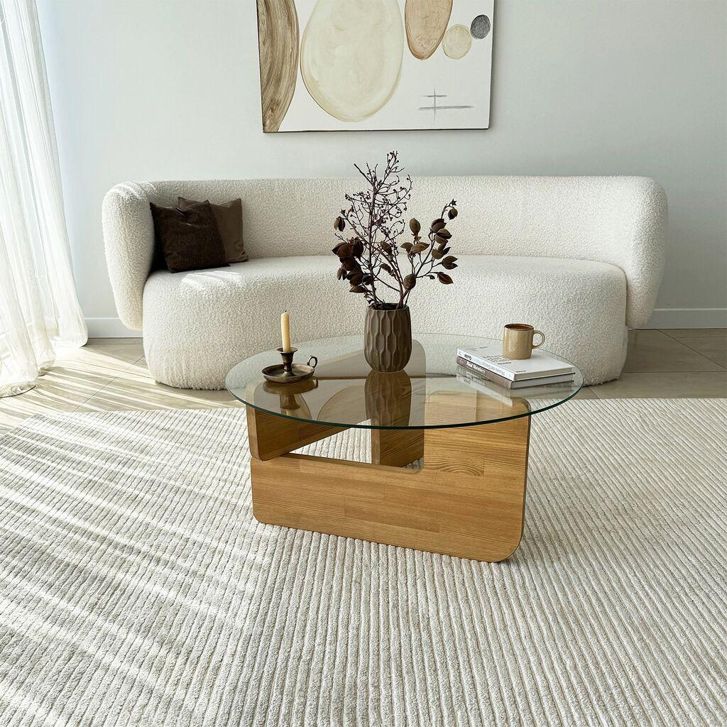 Hanah Home Club sto Mia, 75x35x75 cm, Boja hrasta