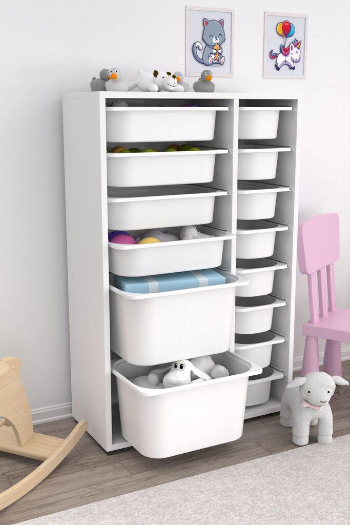 Hanah Home Višenamjenska komoda Rine 2D4K8U, 69,5 x 109 x 30 cm, Bijela