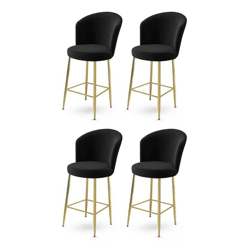 Hanah Home Set barskih stolica Alta, 4 dijela, Crna