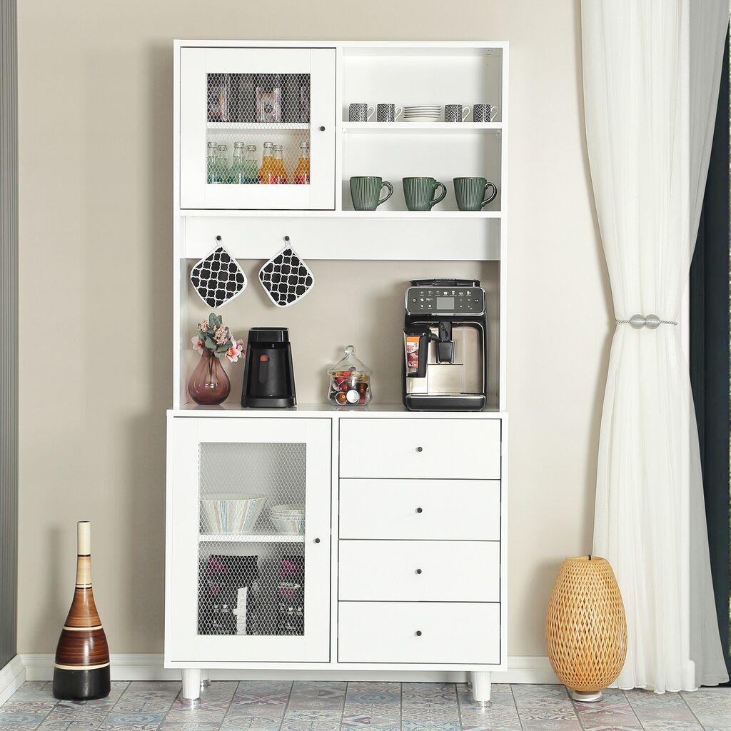 Hanah Home Višenamenska komoda Grano 96, 96 x187 x40 cm, Bijela