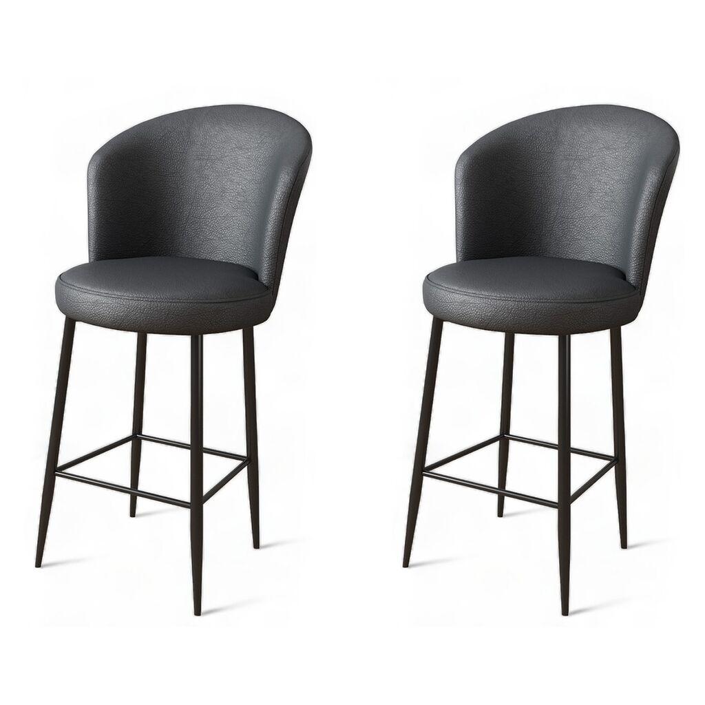 Hanah Home Set barskih stolica Uras, 2 dijela, antracit-crna