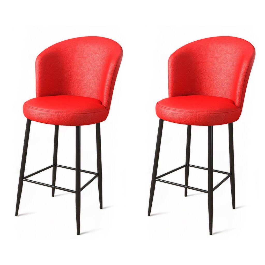 Hanah Home Set barskih stolica Uras, 2 dijela, crveno-crna