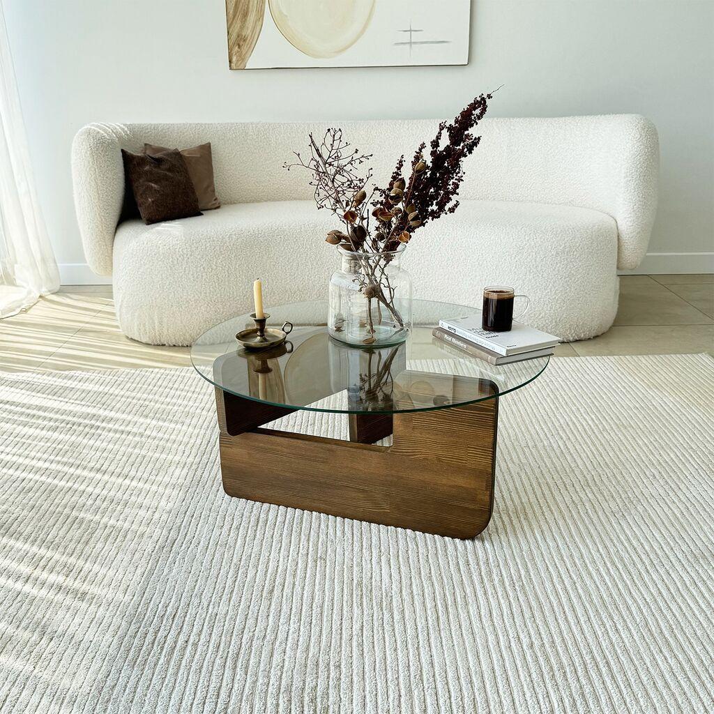 Hanah Home Club sto Mia, 75x35x75 cm, Smeđa