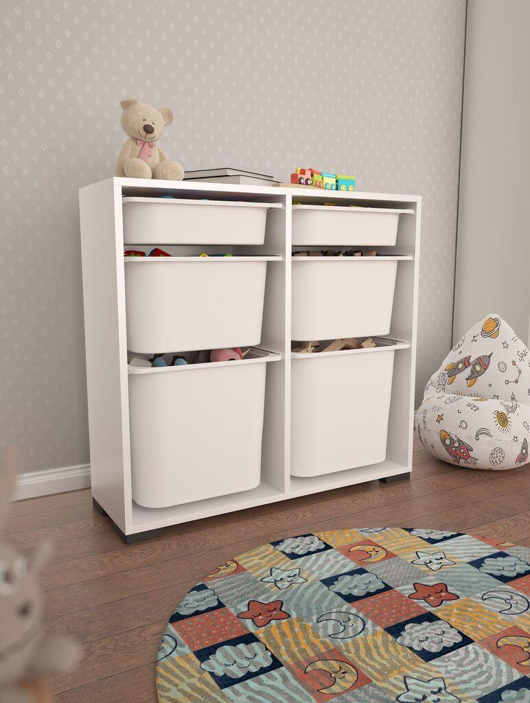 Hanah Home Višenamjenska komoda Carla, 90x84x30 cm, Bijela