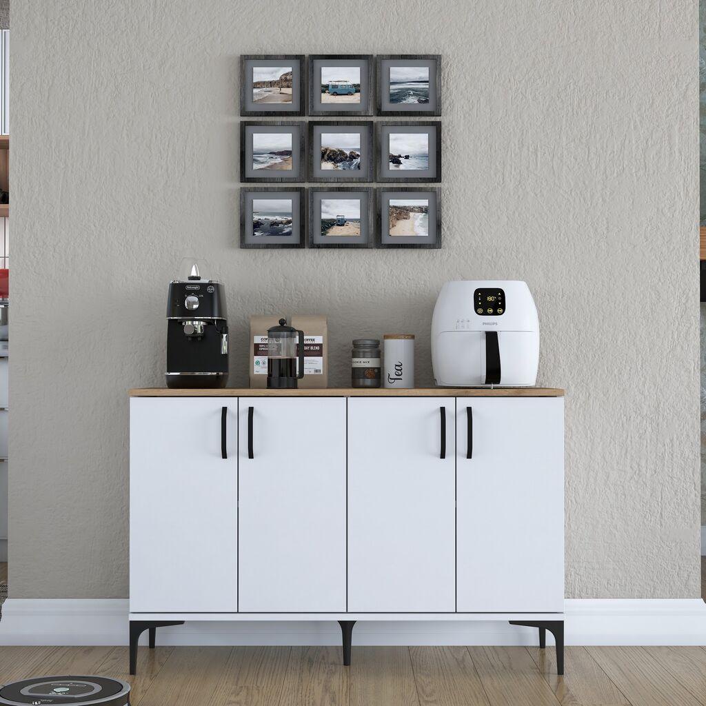 Hanah Home Višenamjenska komoda JE162-3268, 120 x 78,6 x 40 cm, Bijela