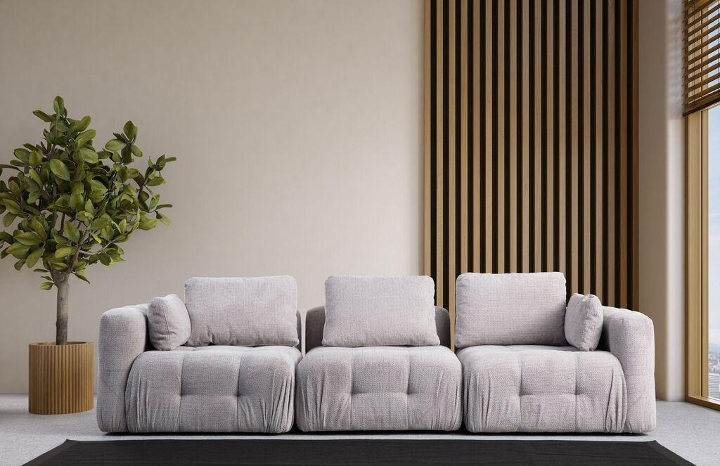 Atelier del Sofa Trosed Amaris, 290x100x65 cm, Svijetlosiva