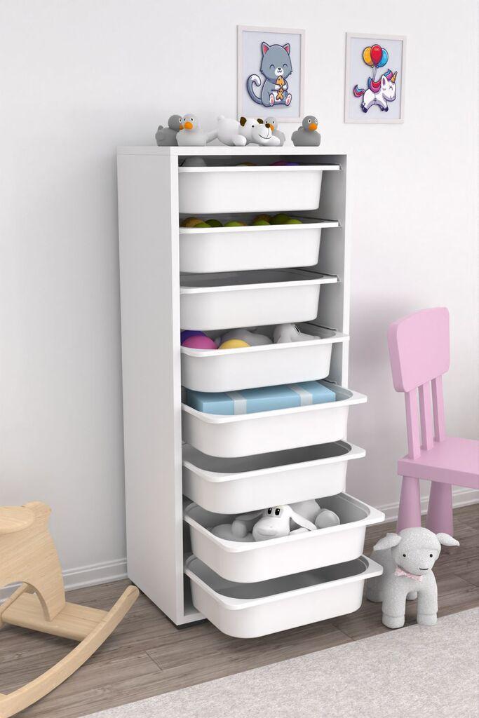 Hanah Home Višenamjenska komoda Cara 8N, 45,5 x 109 x 30 cm, Bijela