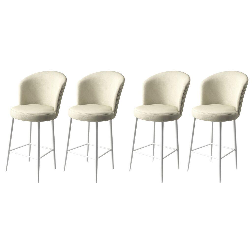 Hanah Home Set barskih stolica Fora, 4 dijela, krem-bijela