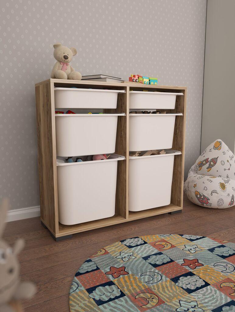 Hanah Home Multifunkcionalna komoda Carla, 90 x 84 x 30 cm, Orah