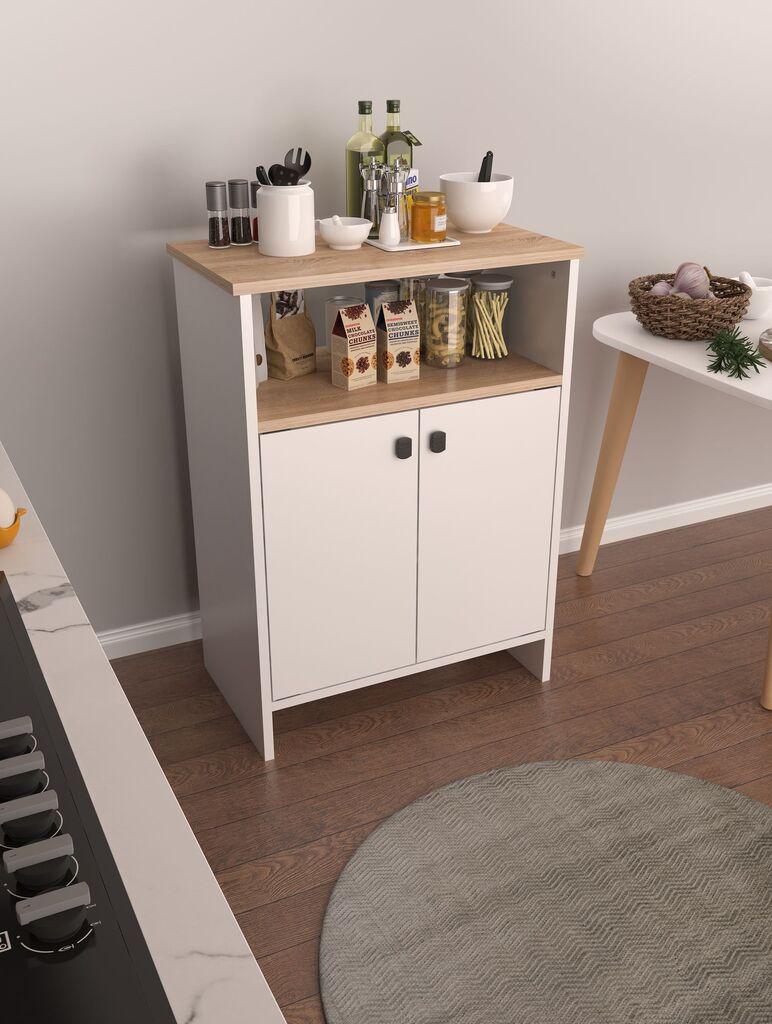 Hanah Home Višenamjenska komoda s ladicama Berry, 62x85x35 cm, Bijela