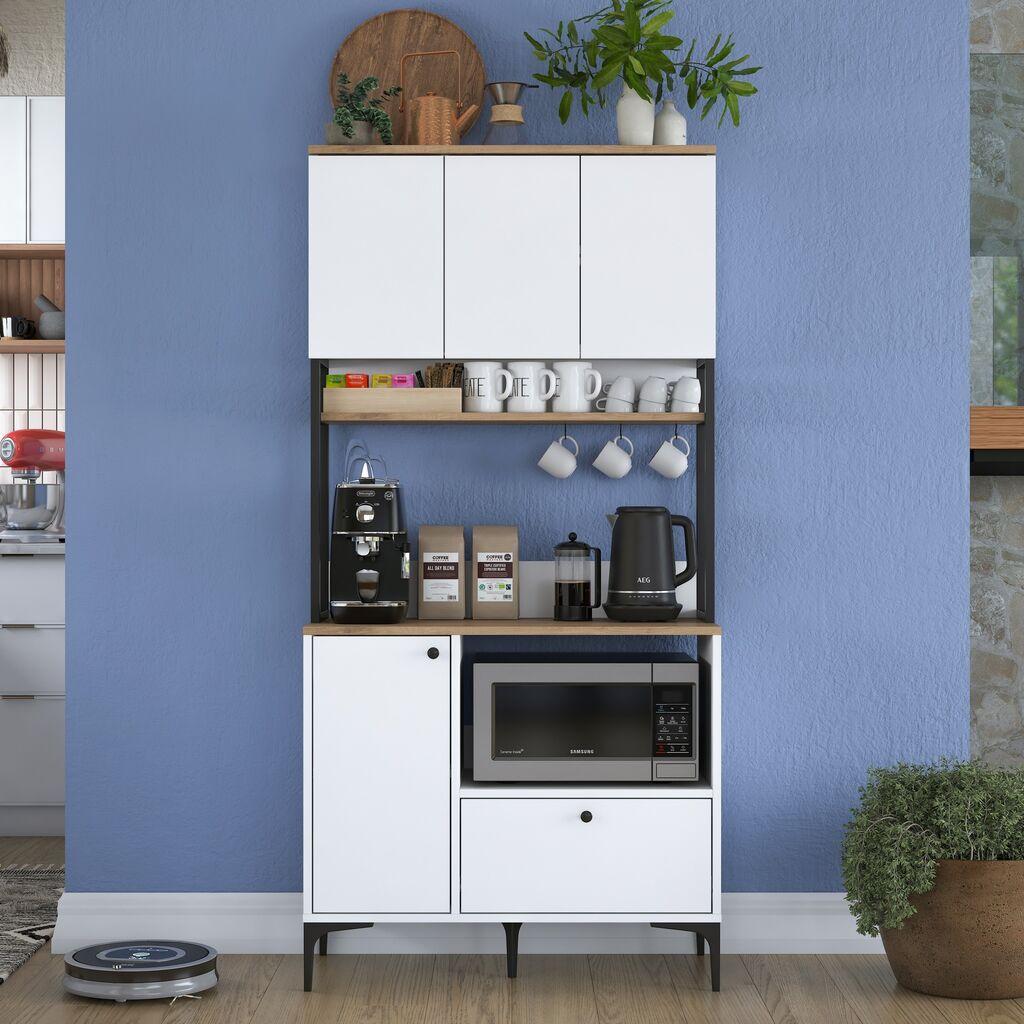 Hanah Home Višenamjenska komoda JE159-3253, 90 x38 x184,2 cm, Bijela