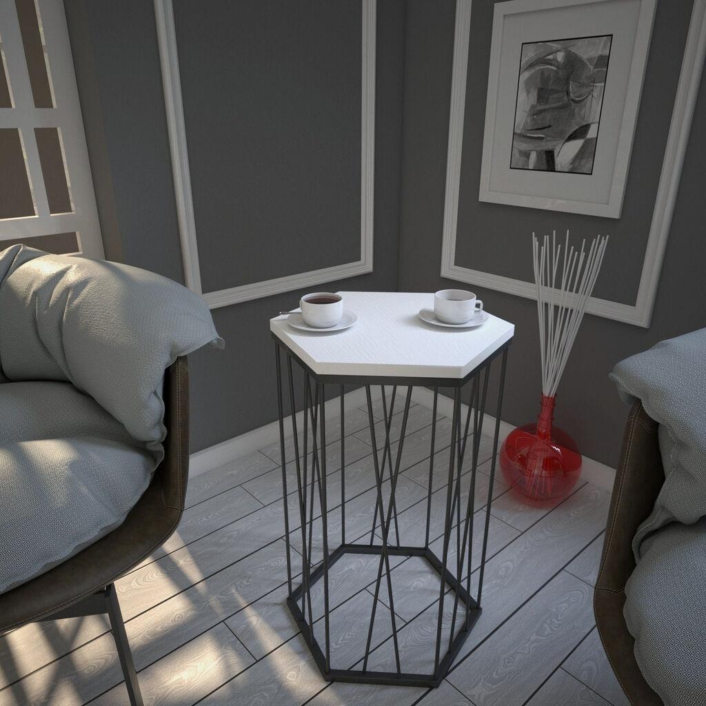 Hanah Home Club sto Cetrus Wood, 40x35x62 cm, Bijela