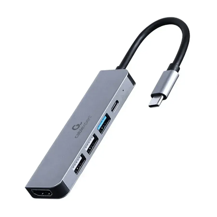 Gembird Docking station 5u1, Multi-port, USB Type-C