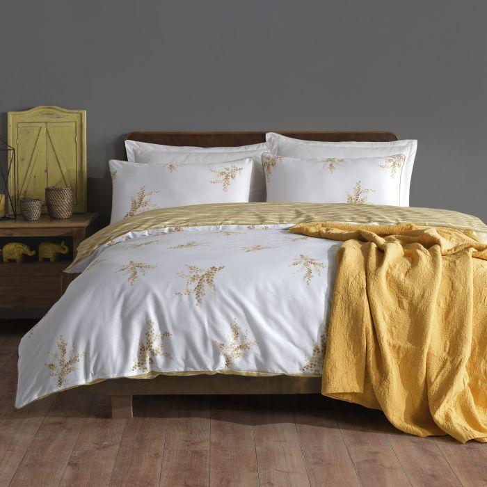 GH Textil San Tic LTD Set posteljine jastučnica i navlaka za jorgan Limasso, žute boje