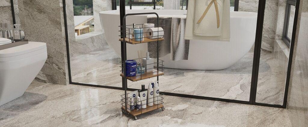 Hermia Organizator za Kupaonicu SG015-B, Crni