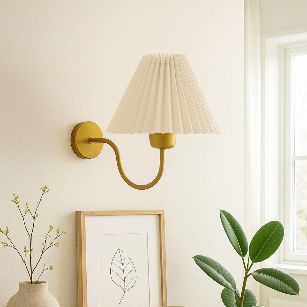 Opviq Zidna lampa 242083, Bijelo-zlatna