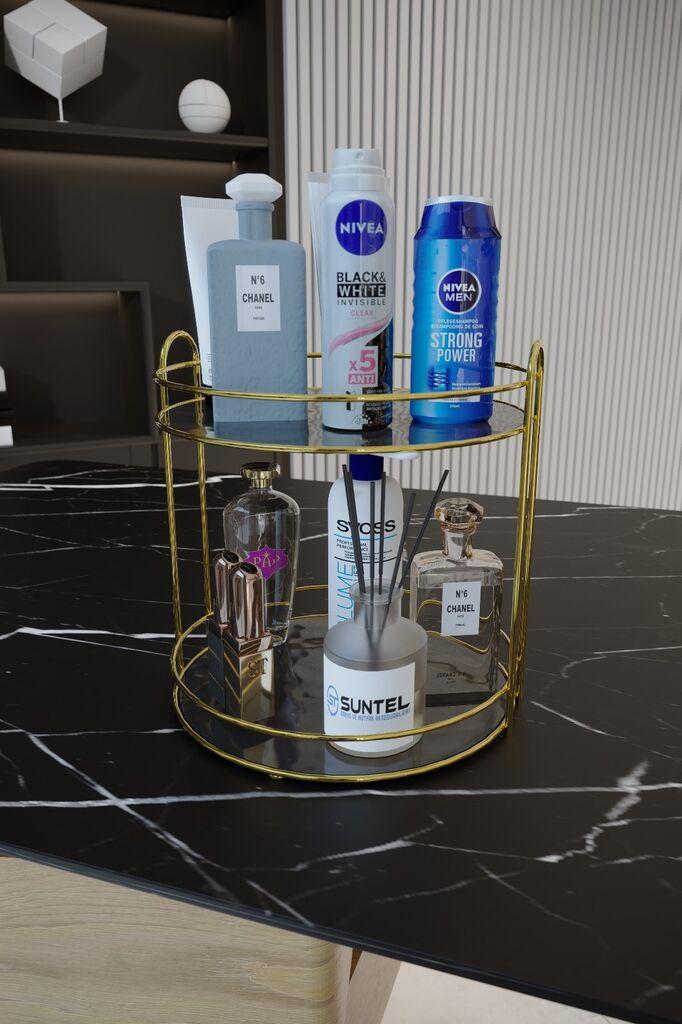 Hermia Organizator za kupatilo SD100-G, zlatne boje