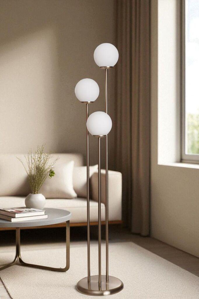 Opviq Podna lampa 8919-5, Zlatne boje