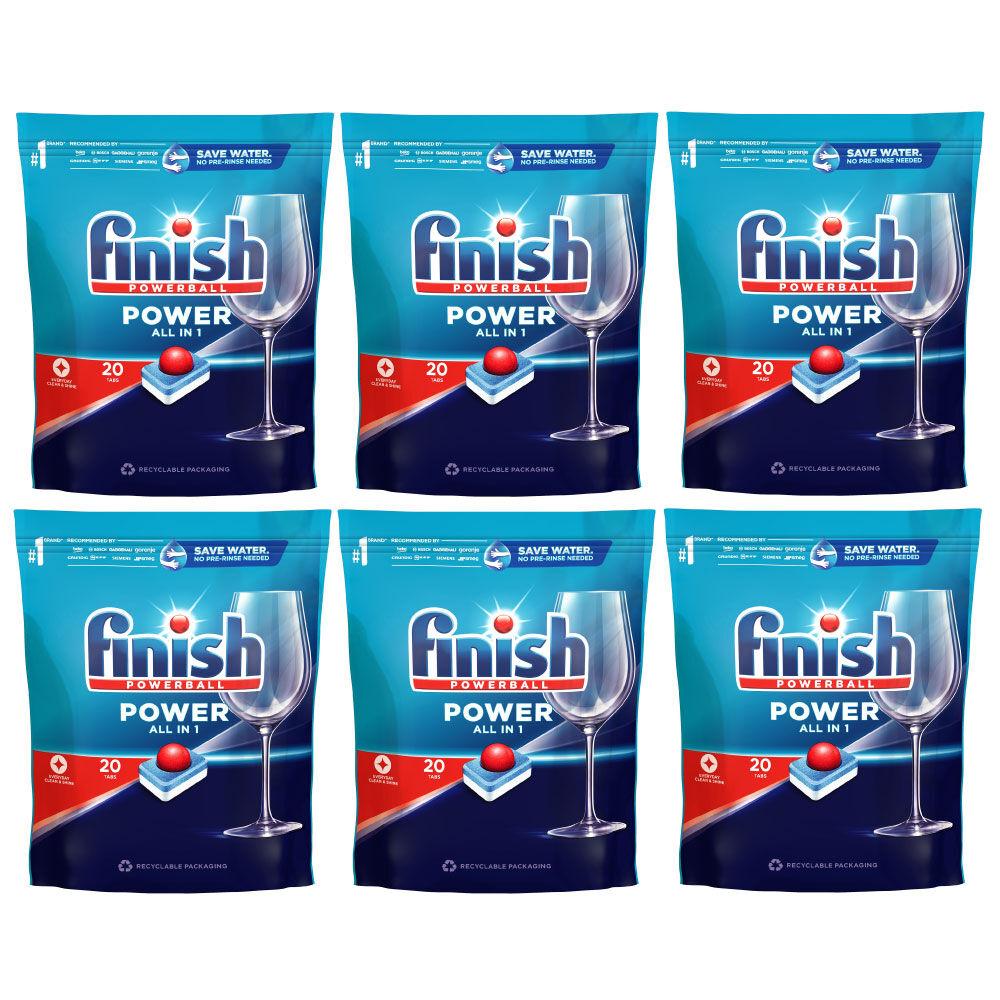 Finish Tablete za suđe All in One Powerball PROMO BOX, 6x20 kom