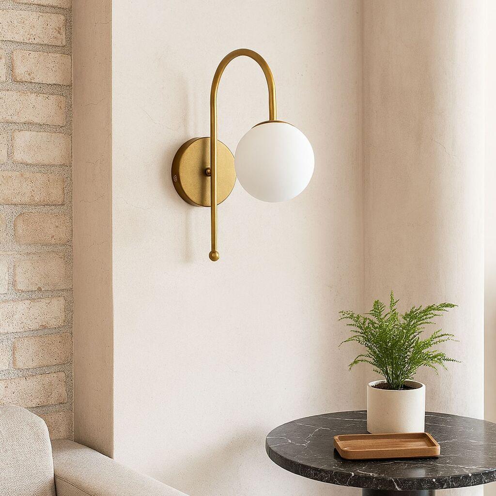 Opviq Zidna lampa 242085, Zlatna boja