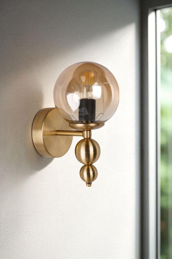 Opviq Zidna lampa 9051-1A, Zlatna boja