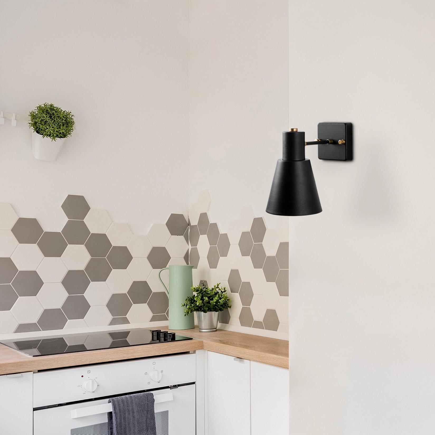 Opviq Zidna lampa E27 Max 40W, Crno-zlatna