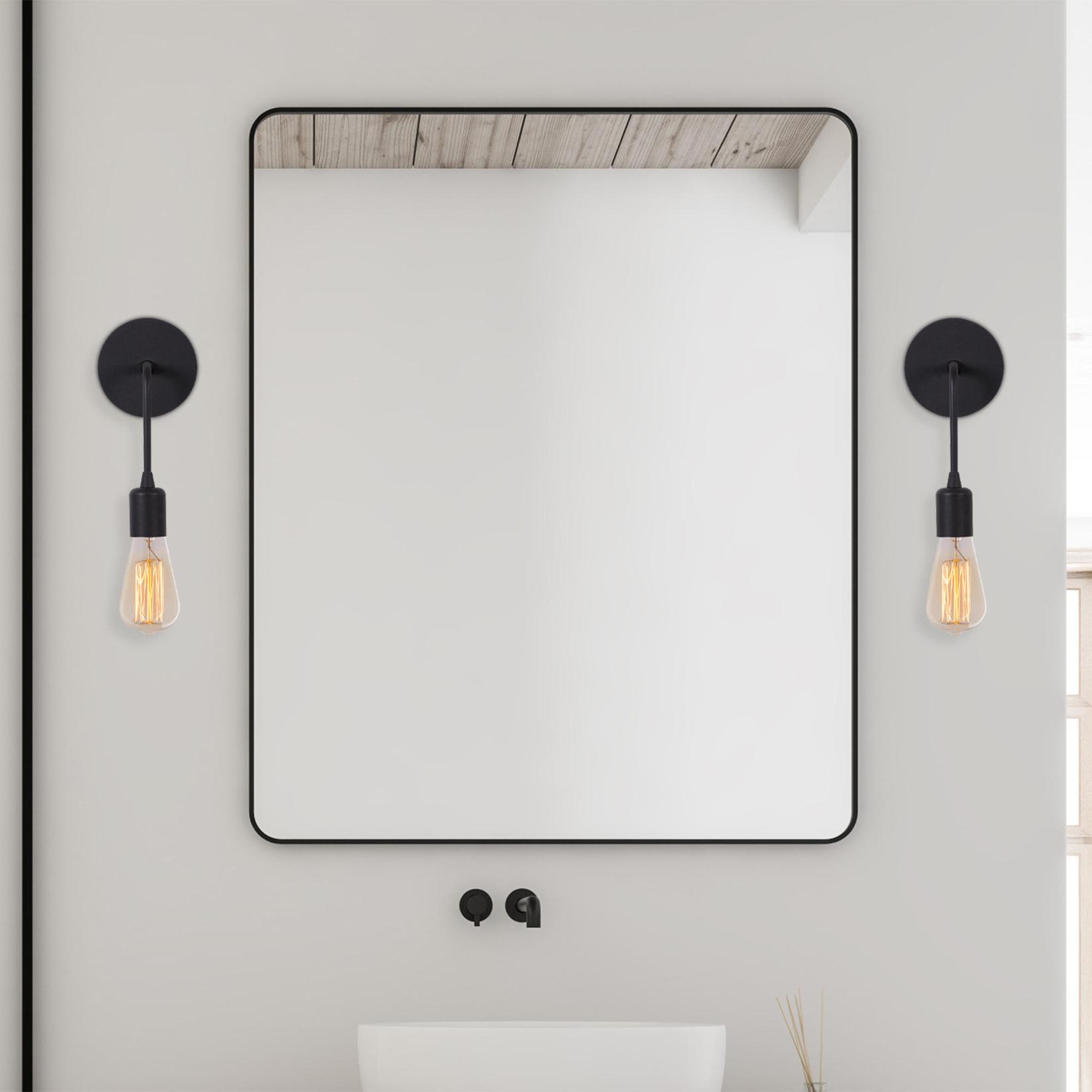 Opviq Zidna lampa E27 Grlo, Crna