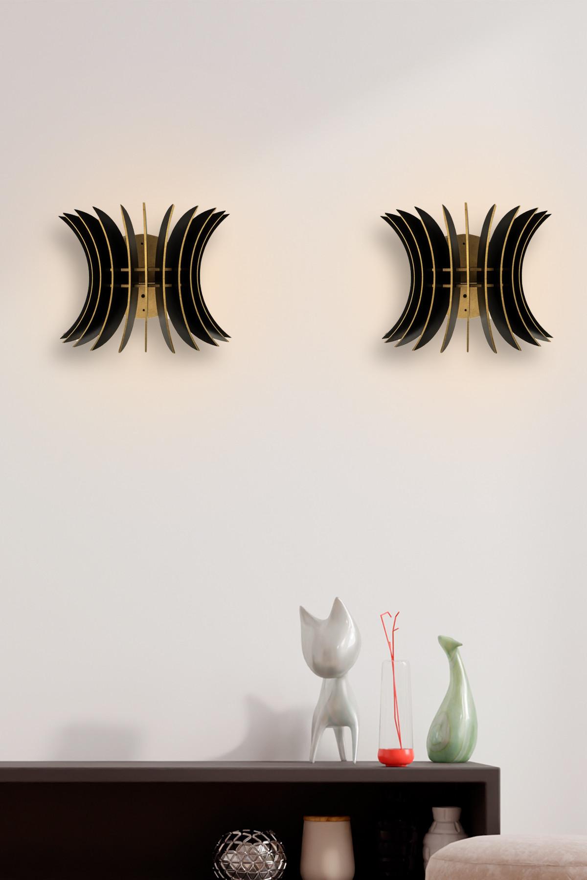 Opviq Zidna lampa E27 Grlo, Crna