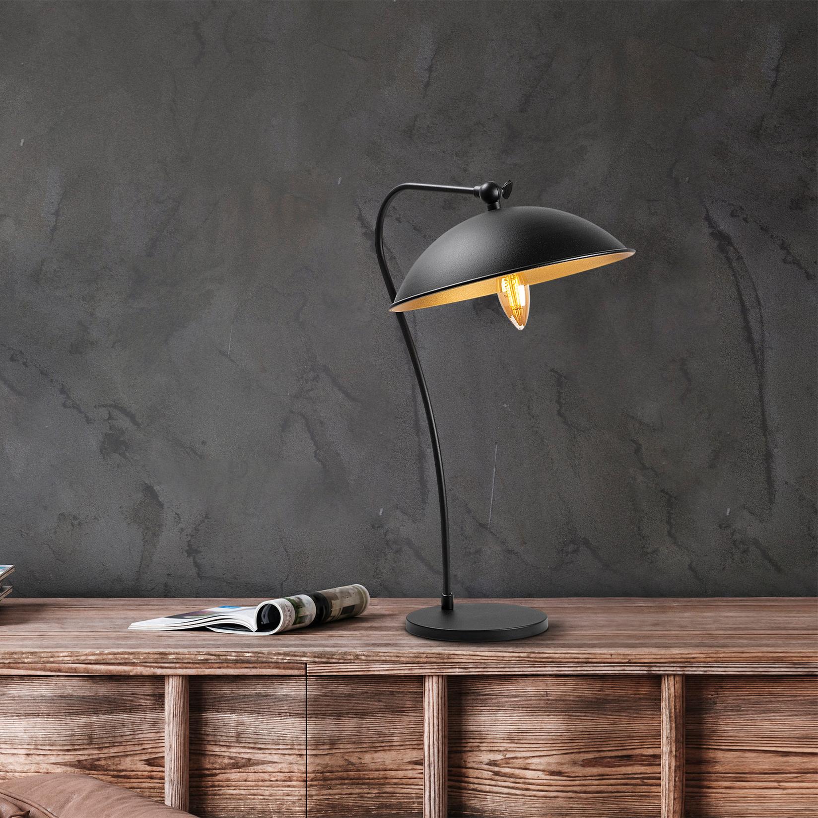 Opviq Stona lampa E14 Grlo, Crno-zlatna