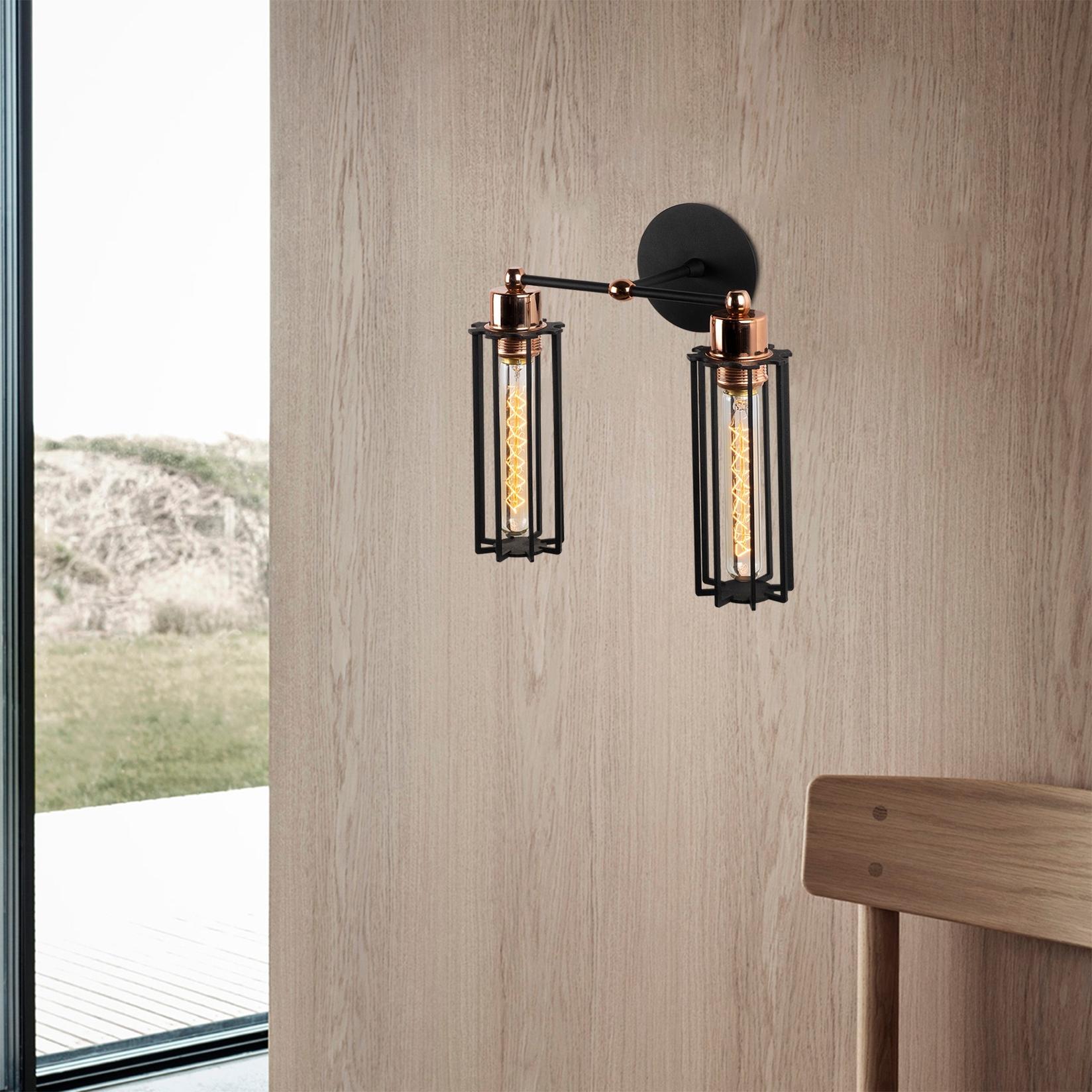 Opviq Zidna lampa E27 Grlo, Crna