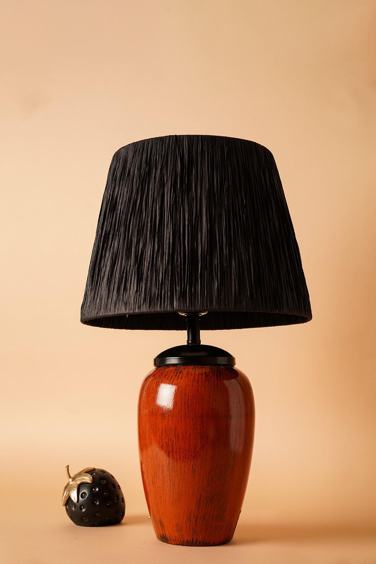 Opviq Stona lampa E27 Grlo, Crveno-smeđa