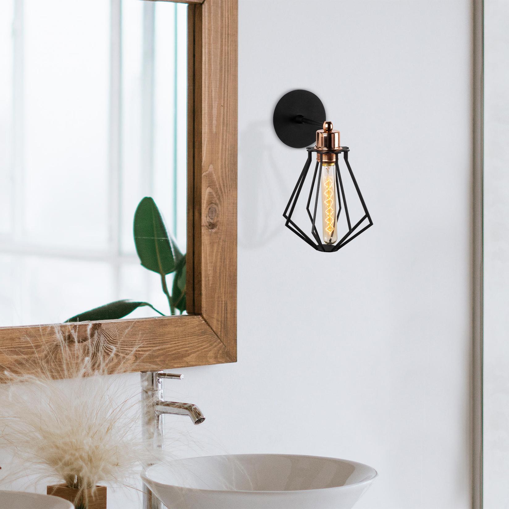 Opviq Zidna lampa E27 Grlo, Crno-bronzana