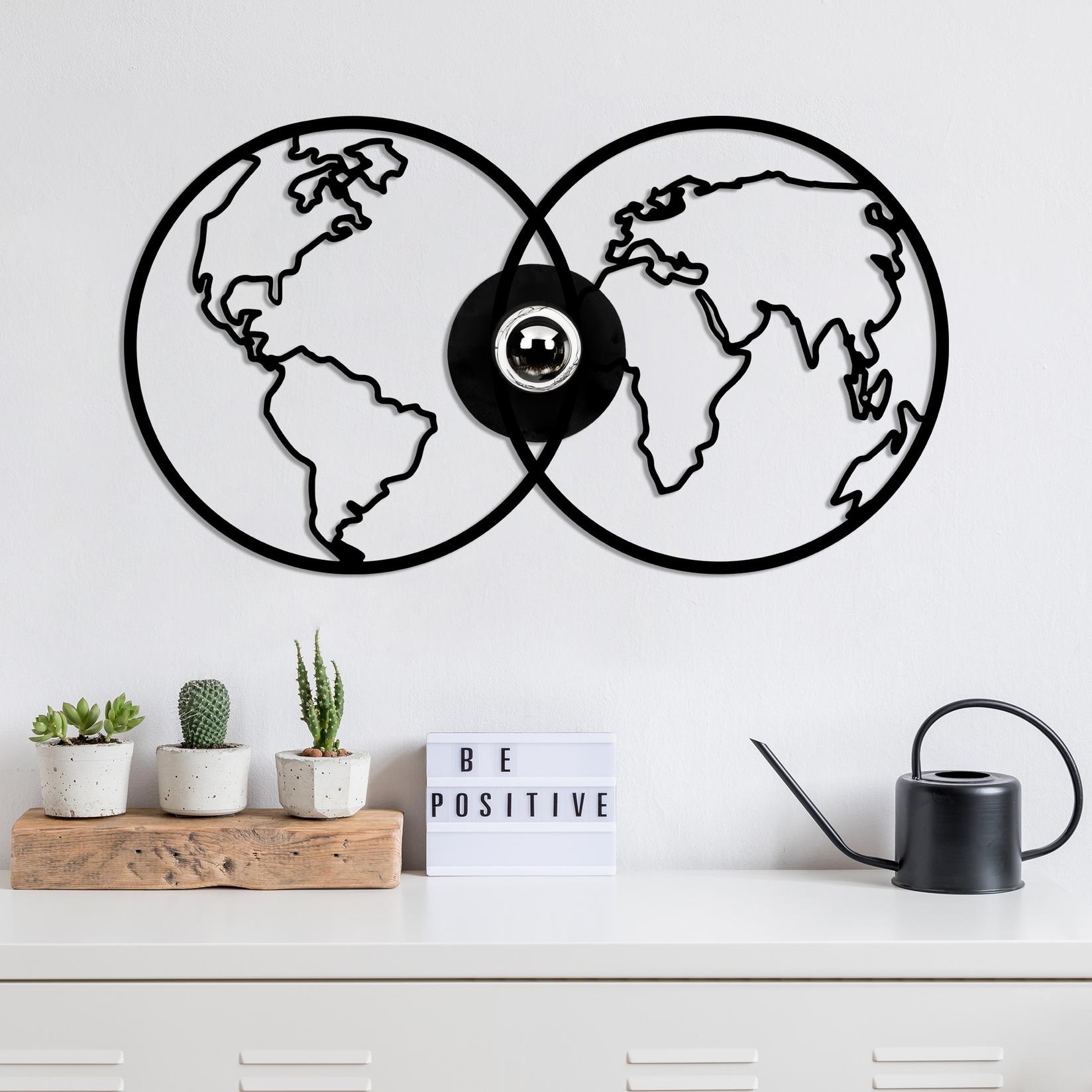 Opviq Zidna lampa E27 Grlo, Crna