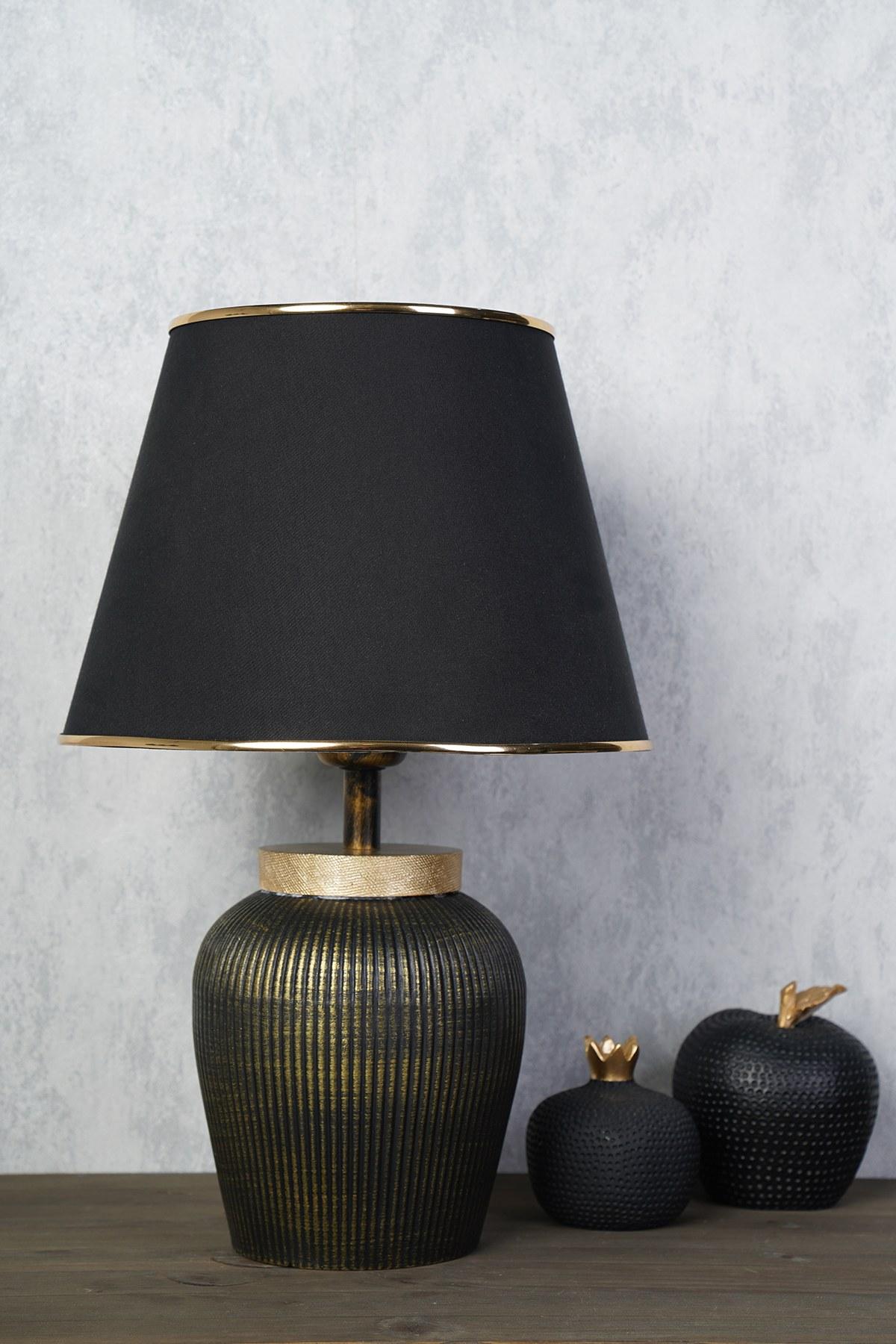 Opviq Stona lampa E27 Max 40W, Crno-zlatna