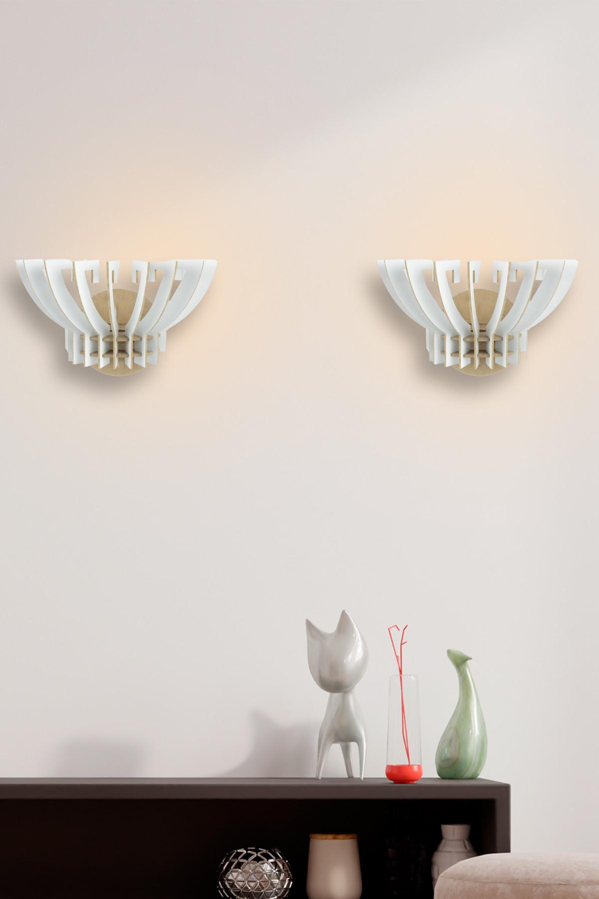 Opviq Zidna lampa E27 Max 40W, Bijela