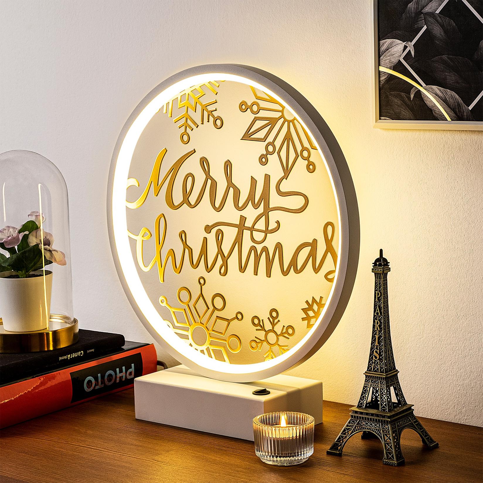 Opviq Stona lampa, Bijelo-zlatna