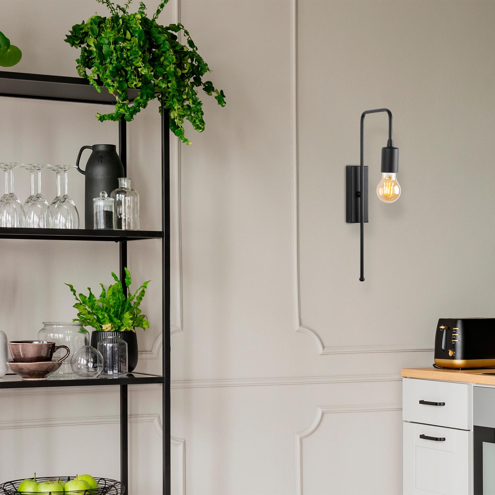 Opviq Zidna lampa E27 Grlo, Crna